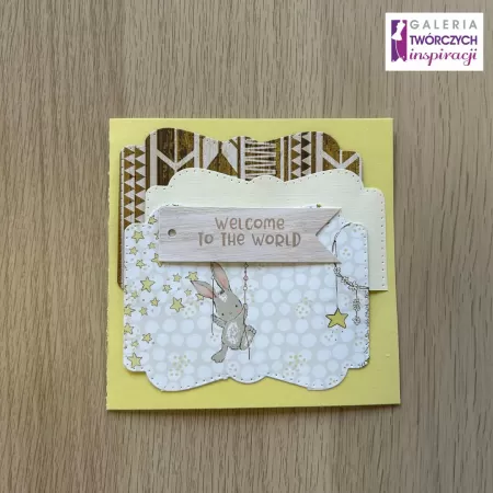 Witaj na świecie  - Kartka 13,5 x 13,5 cm